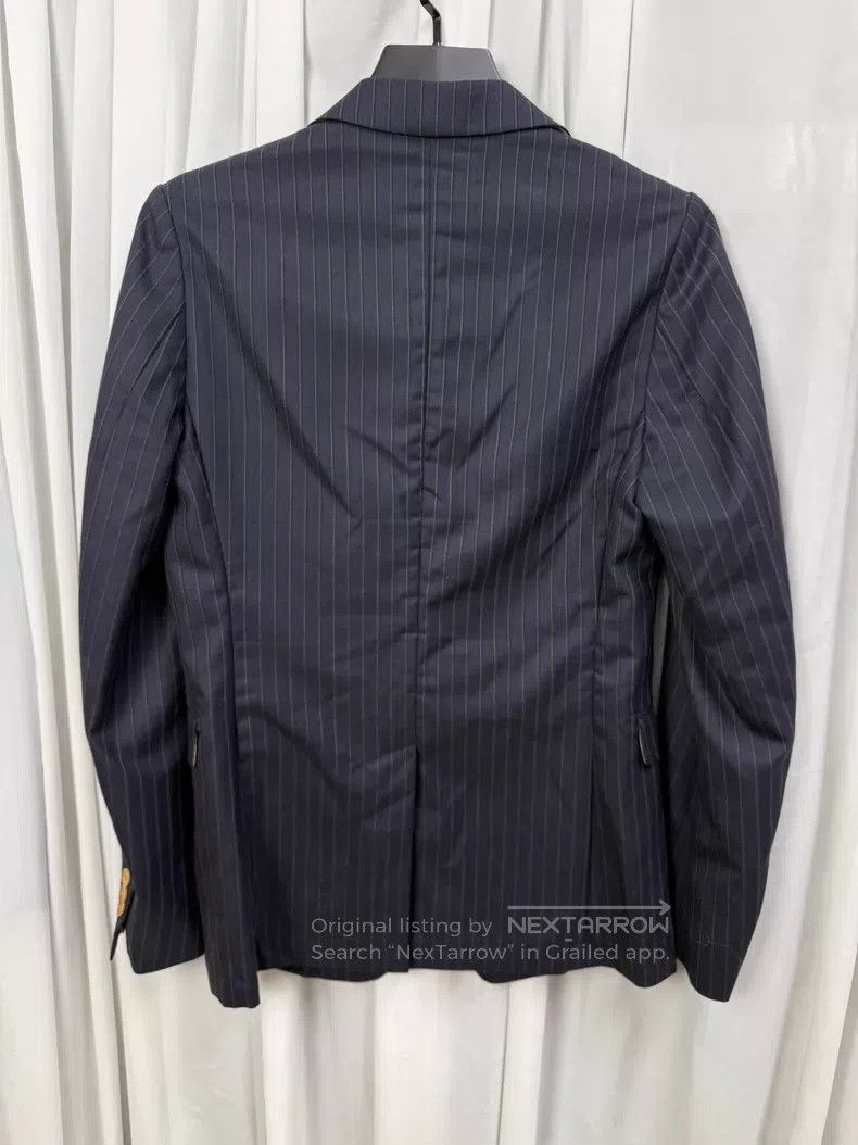 Dries Van Noten Dries Van Noten Size 46 Pinstripe tailored blazer with meta Size 40R - 7 Thumbnail