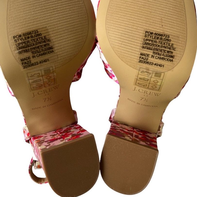 J.Crew J.CREW Floral Ditsy Printed Knotted Heeled Sandals, US7.5 Size US 7.5 / IT 37.5 - 8 Thumbnail