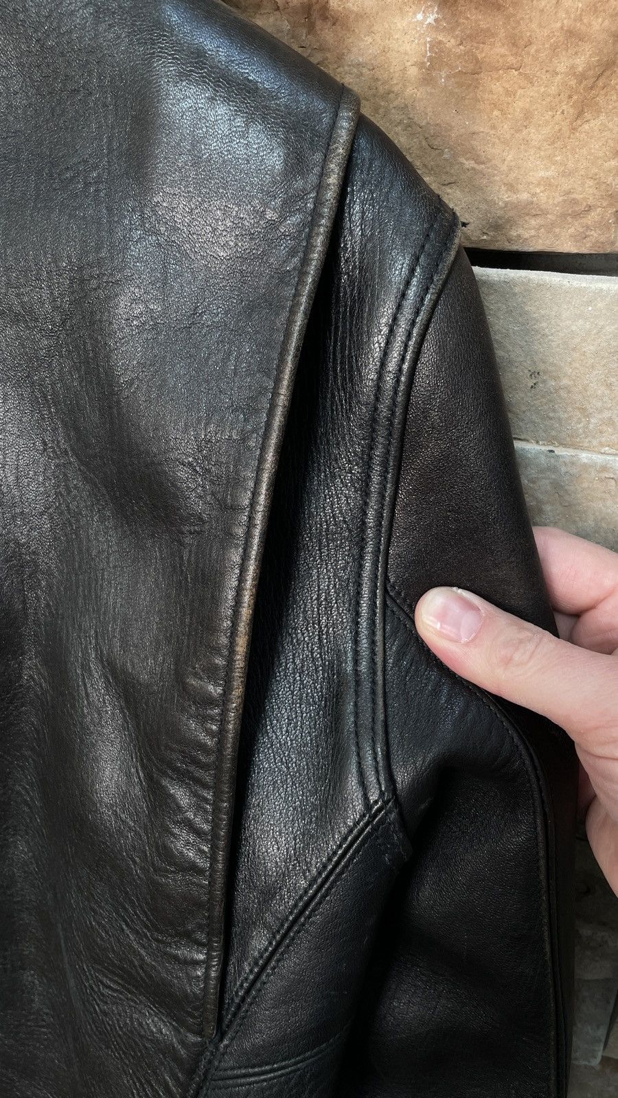 Fine Creek FINE CREEK LEATHERS LEON CUSTOM LEATHER JACKET Size US S / EU 44-46 / 1 - 8 Thumbnail