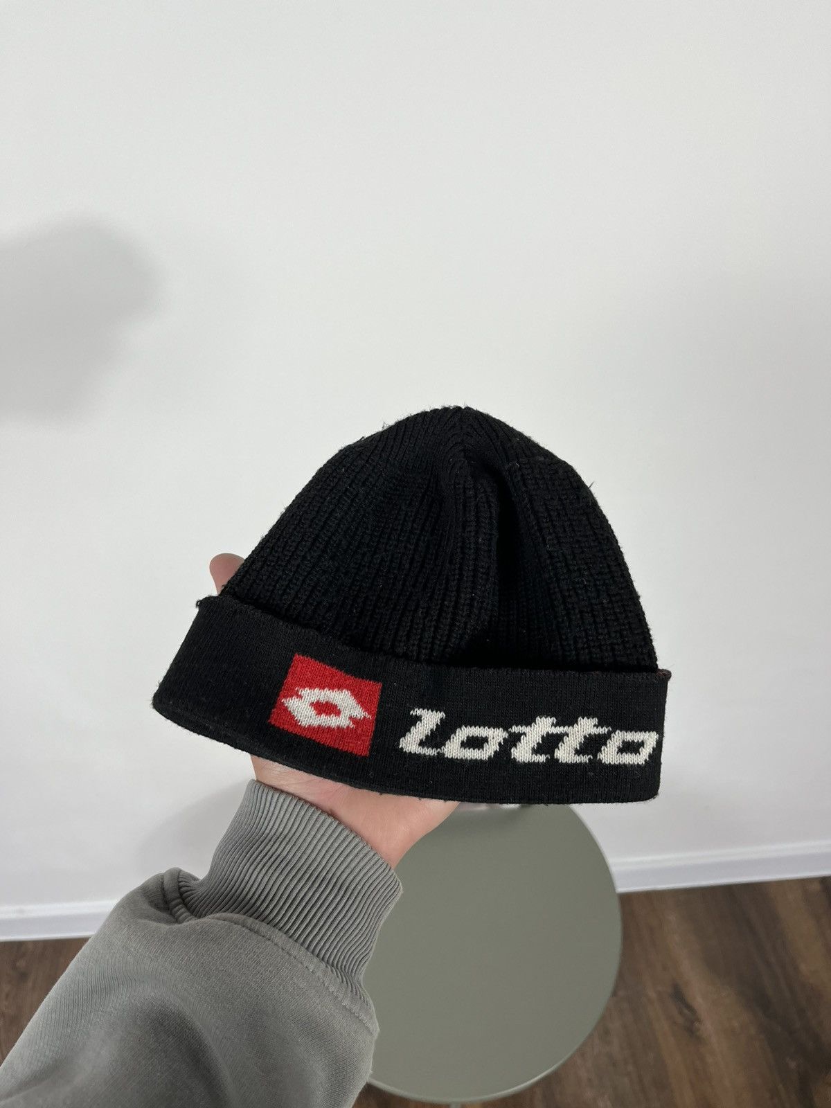 Lotto Sport × Vintage Vintage Lotto Juventus Beanie Black Knit Hat Made in Italy Size ONE SIZE - 5 Thumbnail