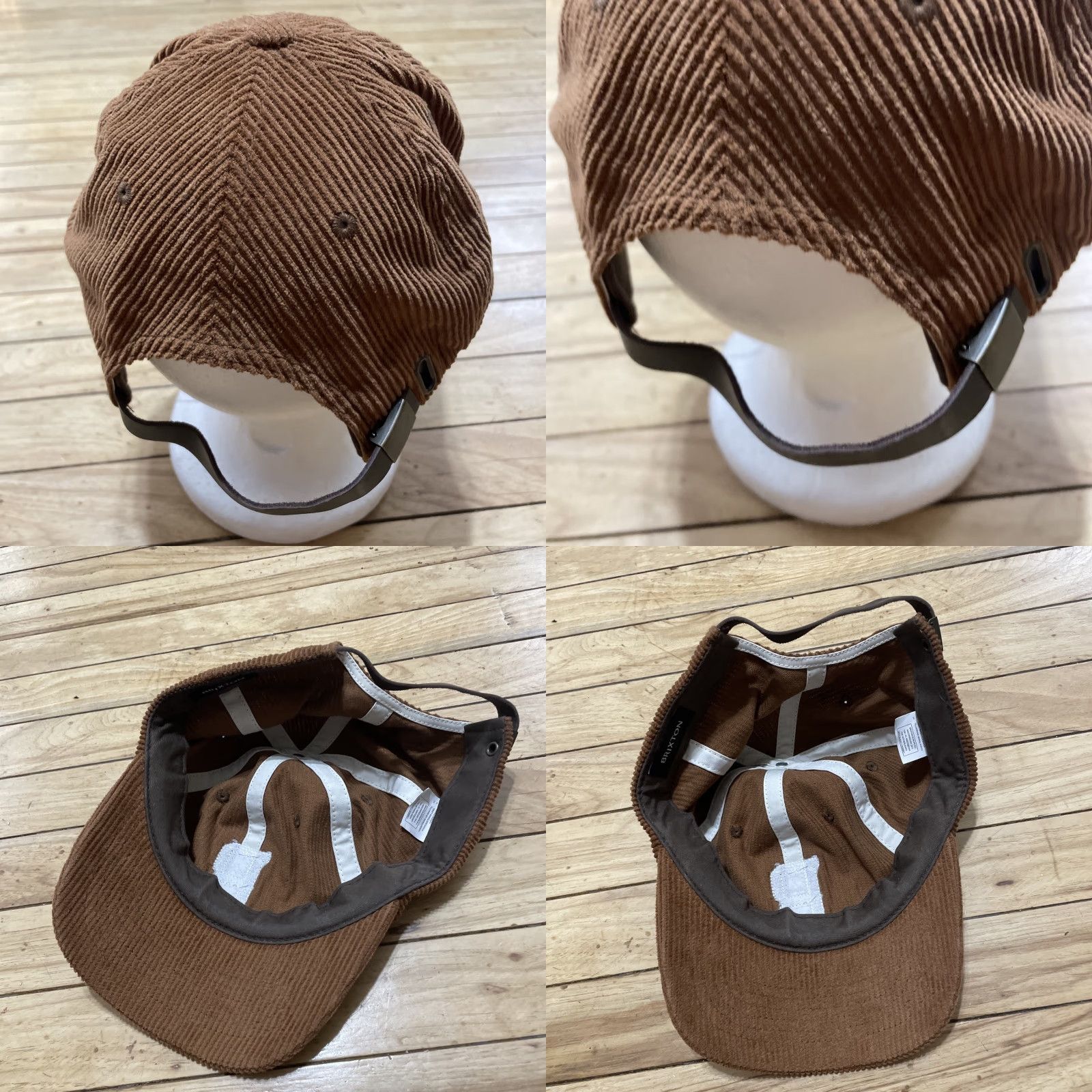 Brixton Brixton Corduroy Hat Men Adjustable Tan Cap Classic Letter B Big B Strapback Cap Size ONE SIZE - 11 Thumbnail