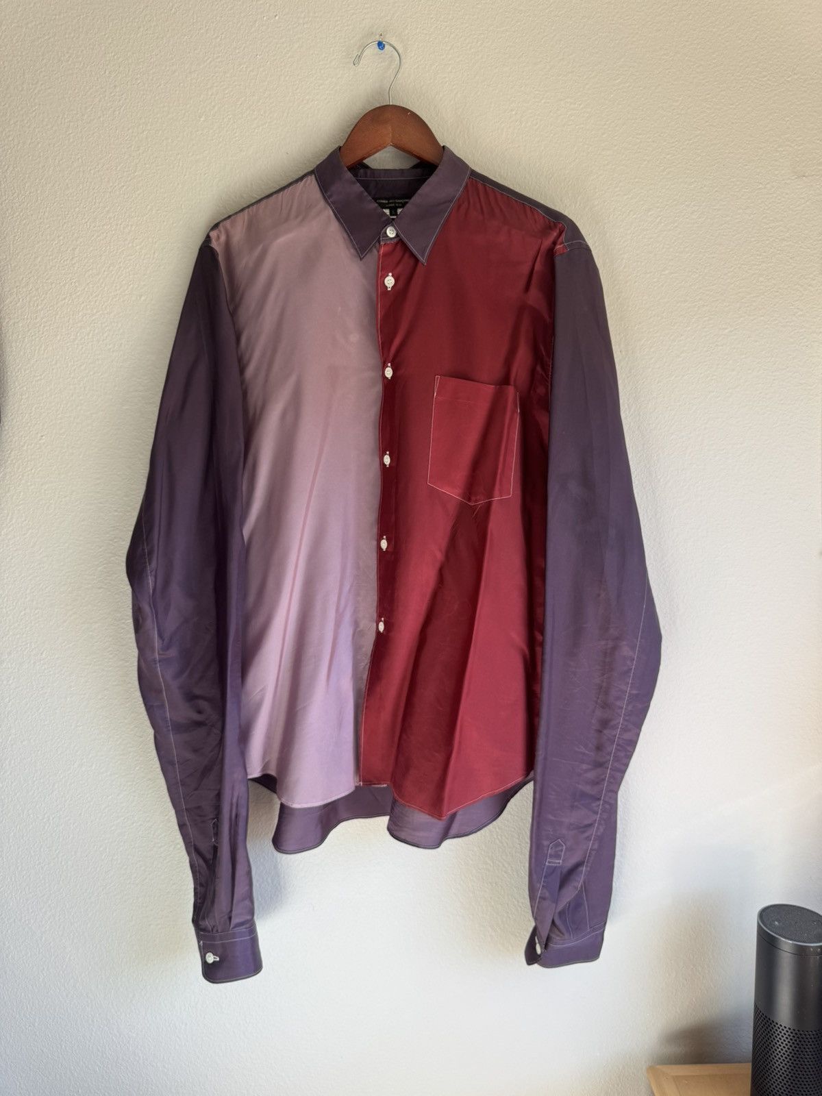 Comme des Garcons Homme Plus CDG HOMME PLUS PANELED CUPRO SHIRT Size US L / EU 52-54 / 3 - 1 Thumbnail