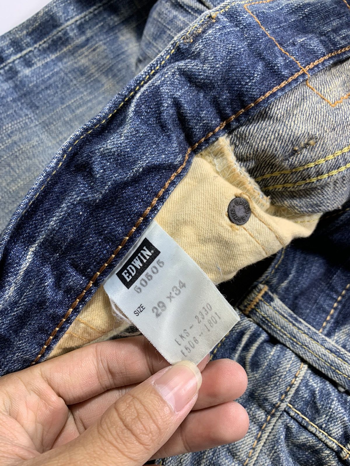 Edwin EDWIN 505Z SELVEDGE DISTRESSED DENIM Size US 29 - 5 Thumbnail