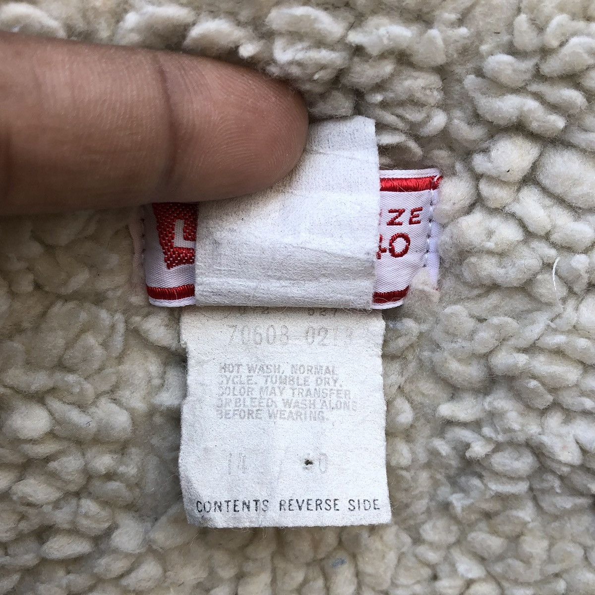 Levi's Vintage Levis Orange Tab Sherpa Lined Denim Trucker Jacket 🇺🇸 Size US L / EU 52-54 / 3 - 21 Thumbnail