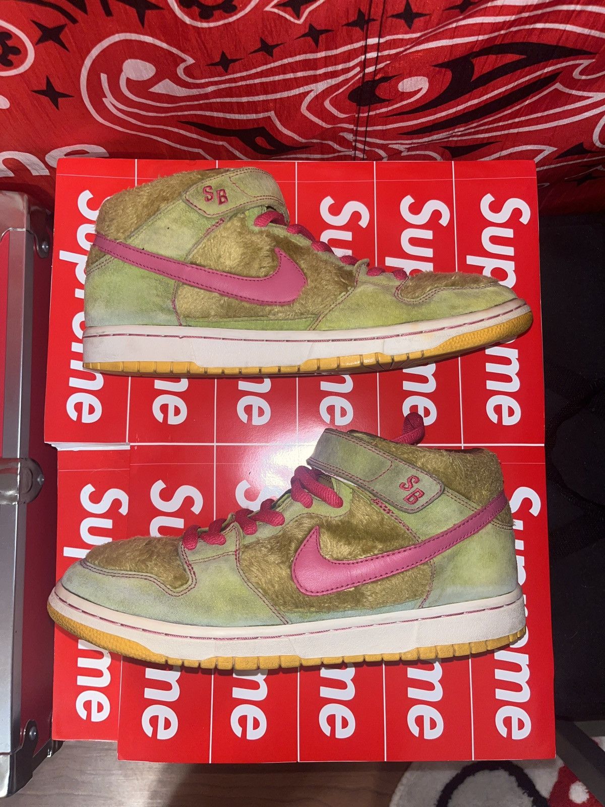 image of Nike Mama Bear Sb Shoes in Green, Men's (Size 9)