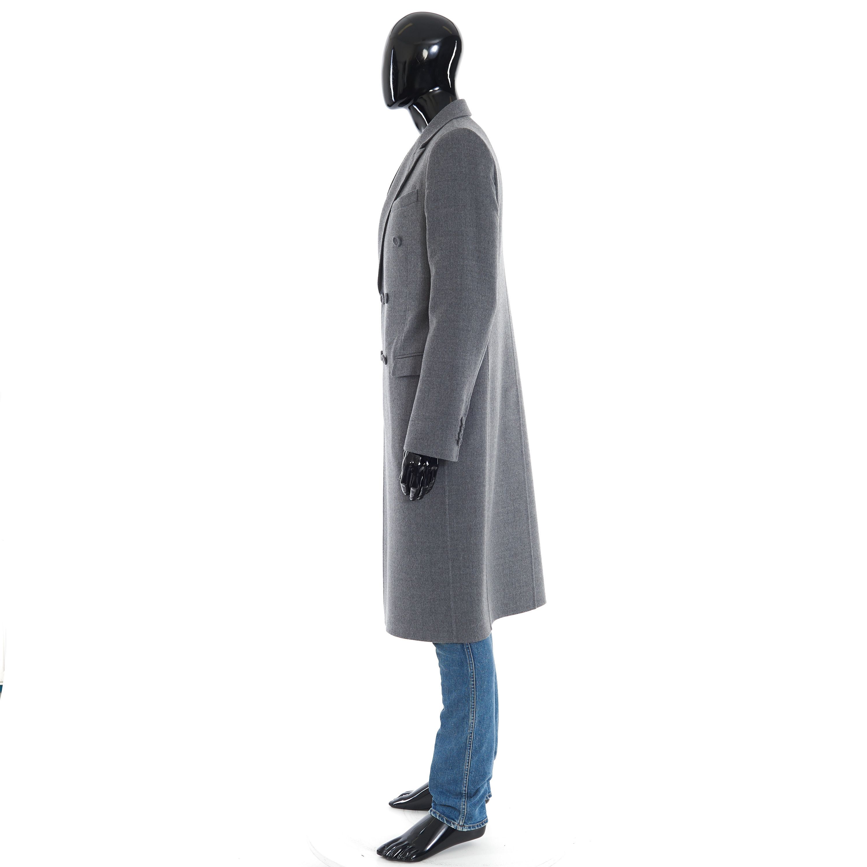 Dior Double Breasted Coat In Gray Virgin Wool Size US M / EU 48-50 / 2 - 4 Thumbnail