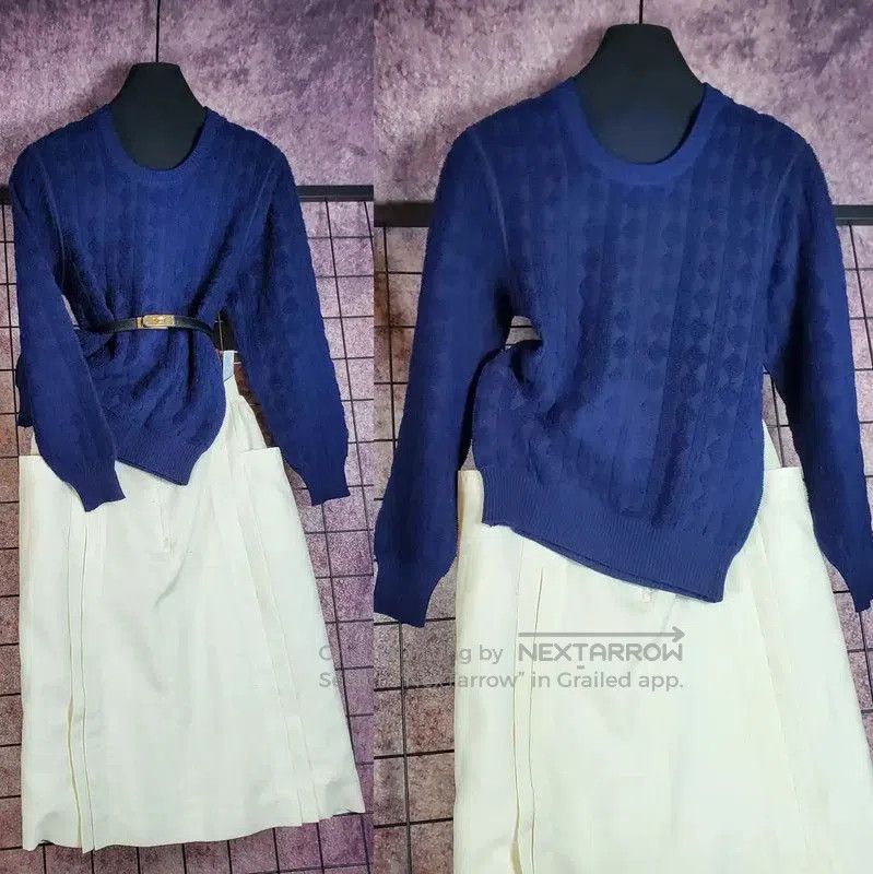 Dior Dior Navy Wool Blend Embroidered Sweater . Size M / US 6-8 / IT 42-44 - 2 Thumbnail