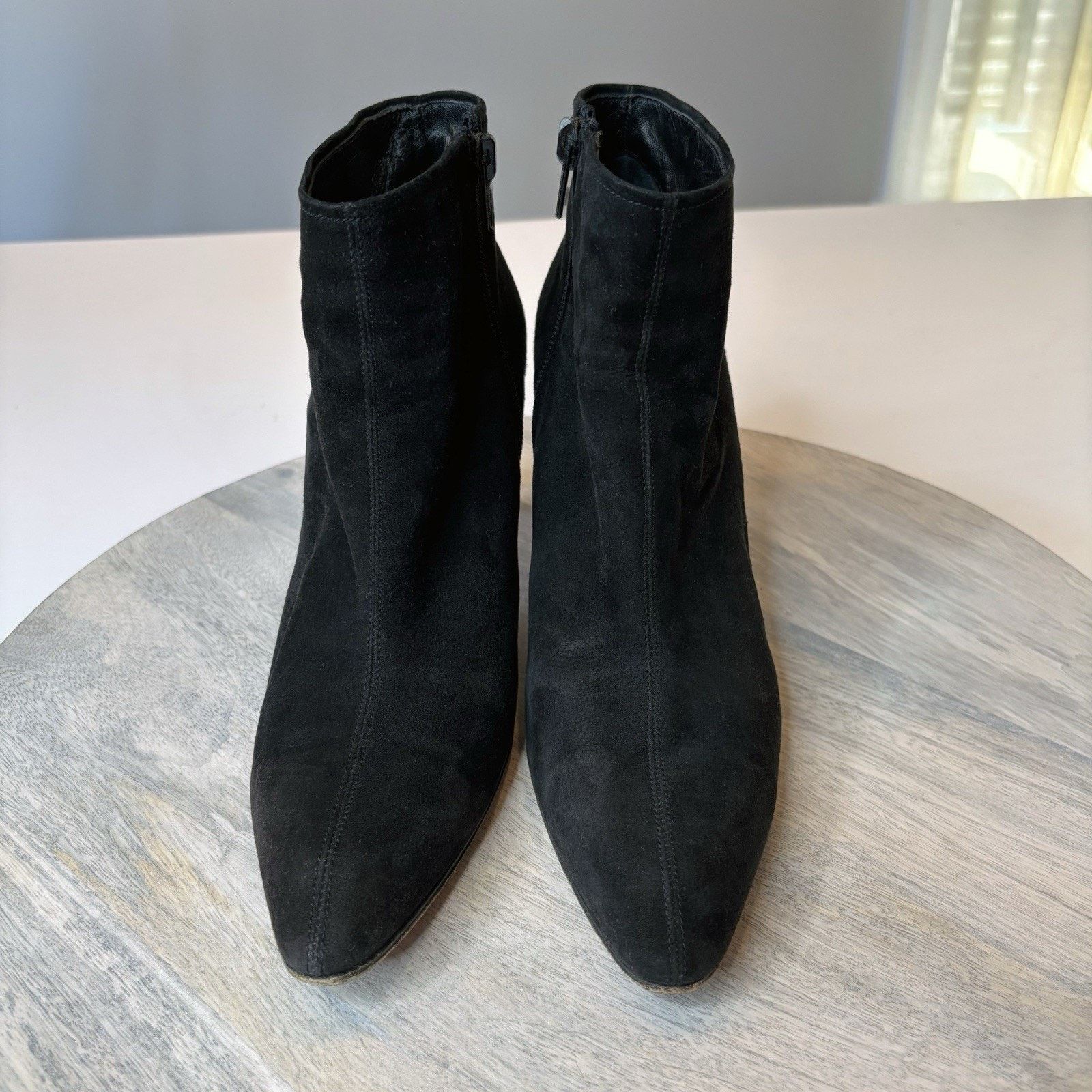 Saint Laurent Paris Yves Saint Laurent Zipped Black Suede Ankle Boots Size 7 M Size US 7 / IT 37 - 5 Thumbnail