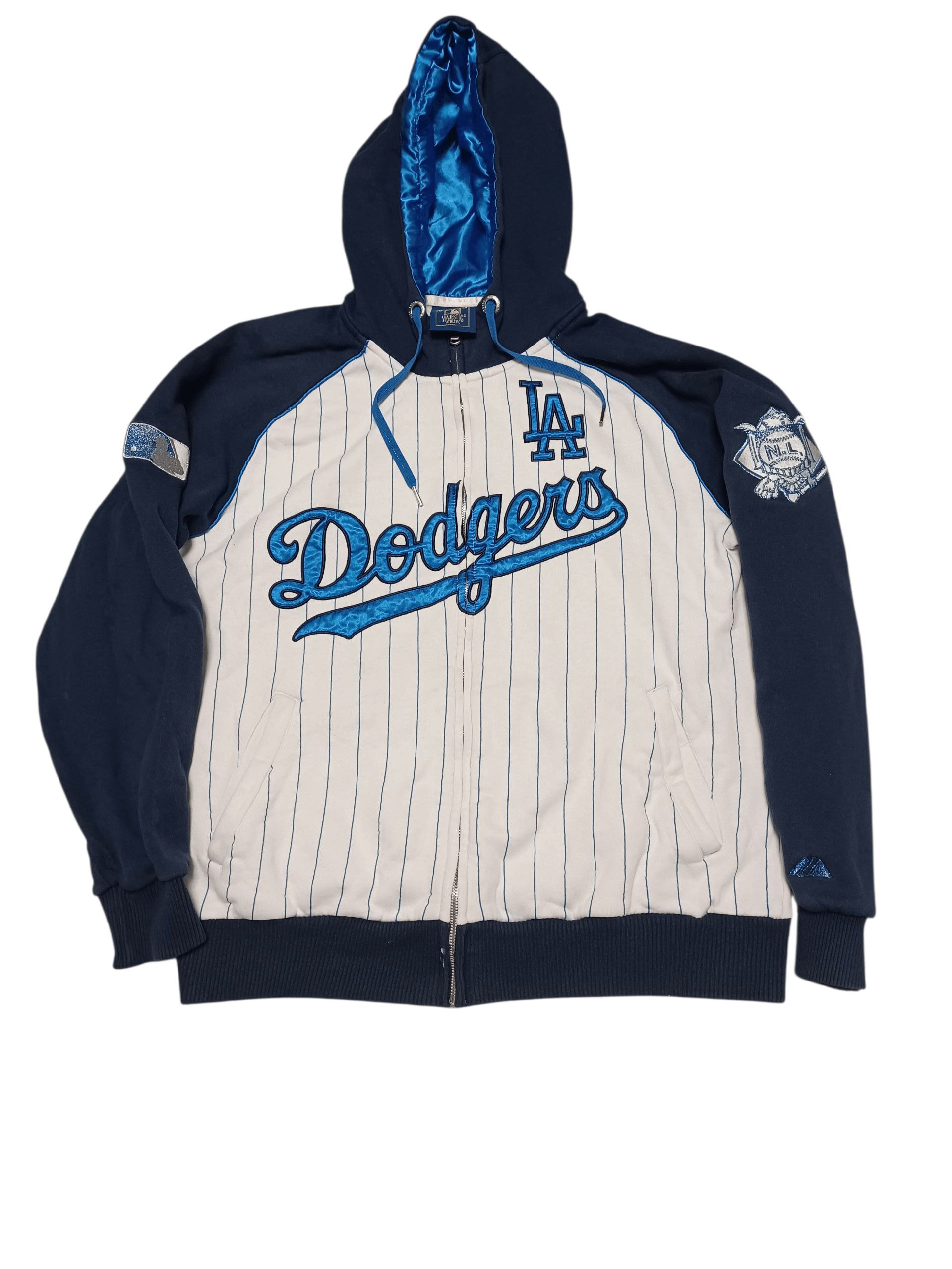 Majestic LA DODGERS MAJESTIC VINTAGE BIGLOGO EMBROIDERED ZIP HOODIE Size US L / EU 52-54 / 3 - 1 Thumbnail