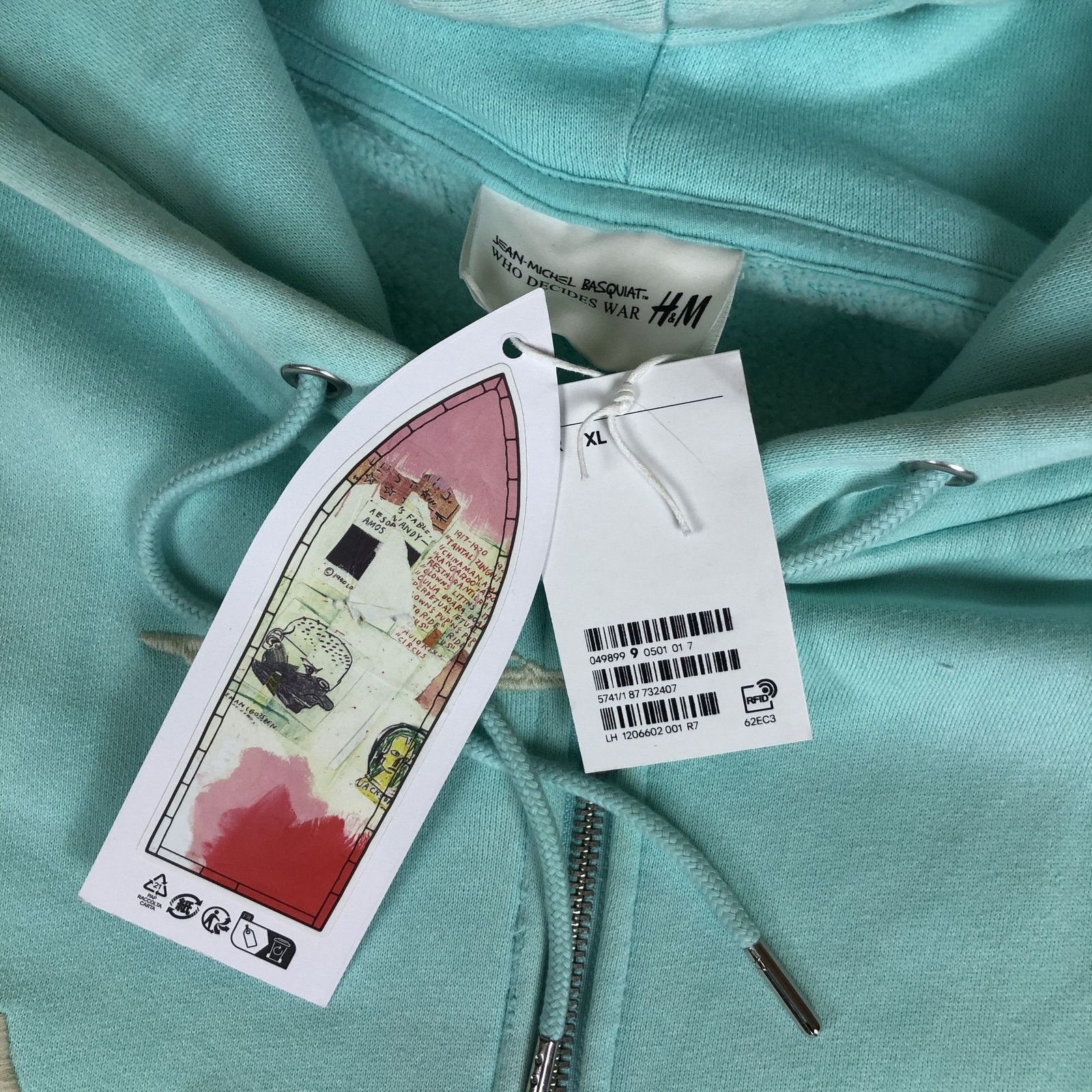 H&M × Jean-Michel Basquiat × Who Decides War Who Decides War x H&M Oversizer Baggy Zip Up Hoodie Size US XXL / EU 58 / 5 - 7 Thumbnail