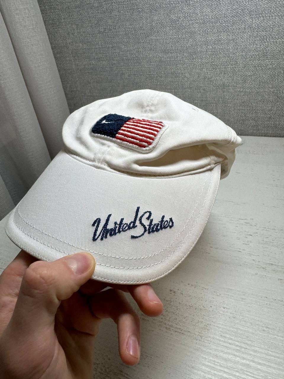 Nike Vintage Nike United States White Cap Size ONE SIZE - 2 Thumbnail