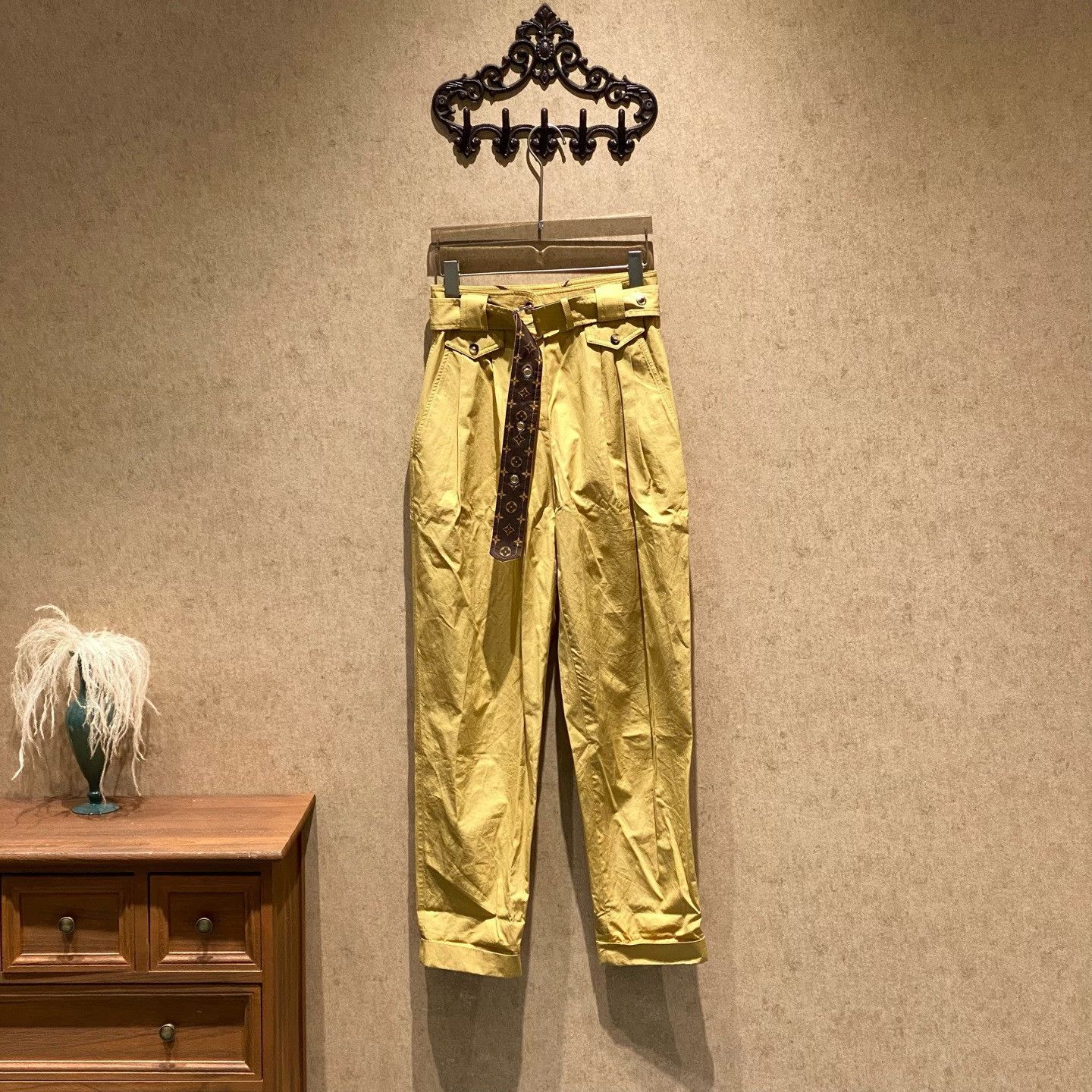 Louis Vuitton Louis Vuitton Monogram Belted Pants Size 36" / US 14 / IT 50 - 1 Thumbnail
