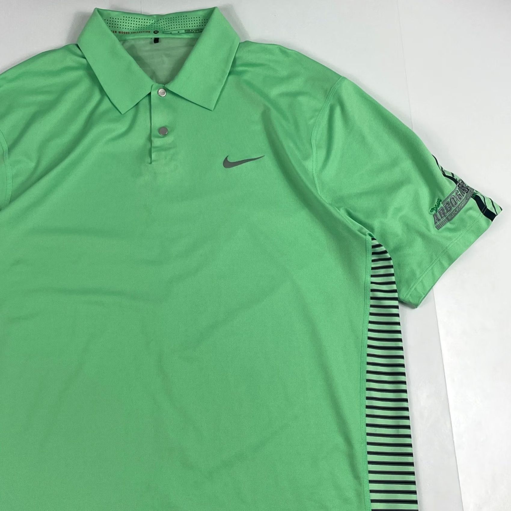 Nike Nike Dri-Fit Polo Shirt - Tiger Woods - Green - Men's - Medium - Short Sleeve - Collared - Button-Up Size US M / EU 48-50 / 2 - 3 Thumbnail