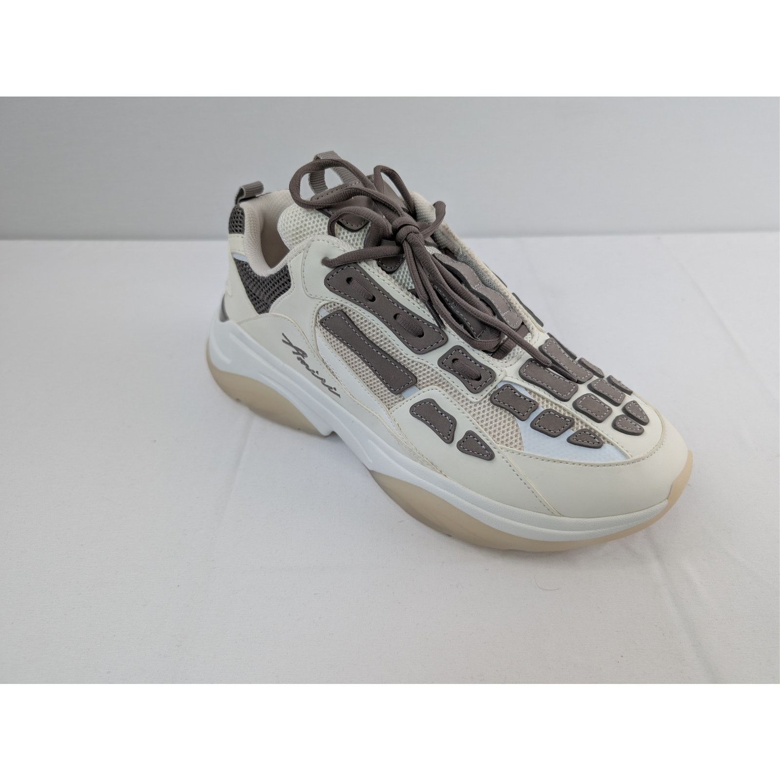Amiri o1rshd1 Bone Runners Sneakers in Alabaster Size US 12 / EU 45 - 3 Thumbnail