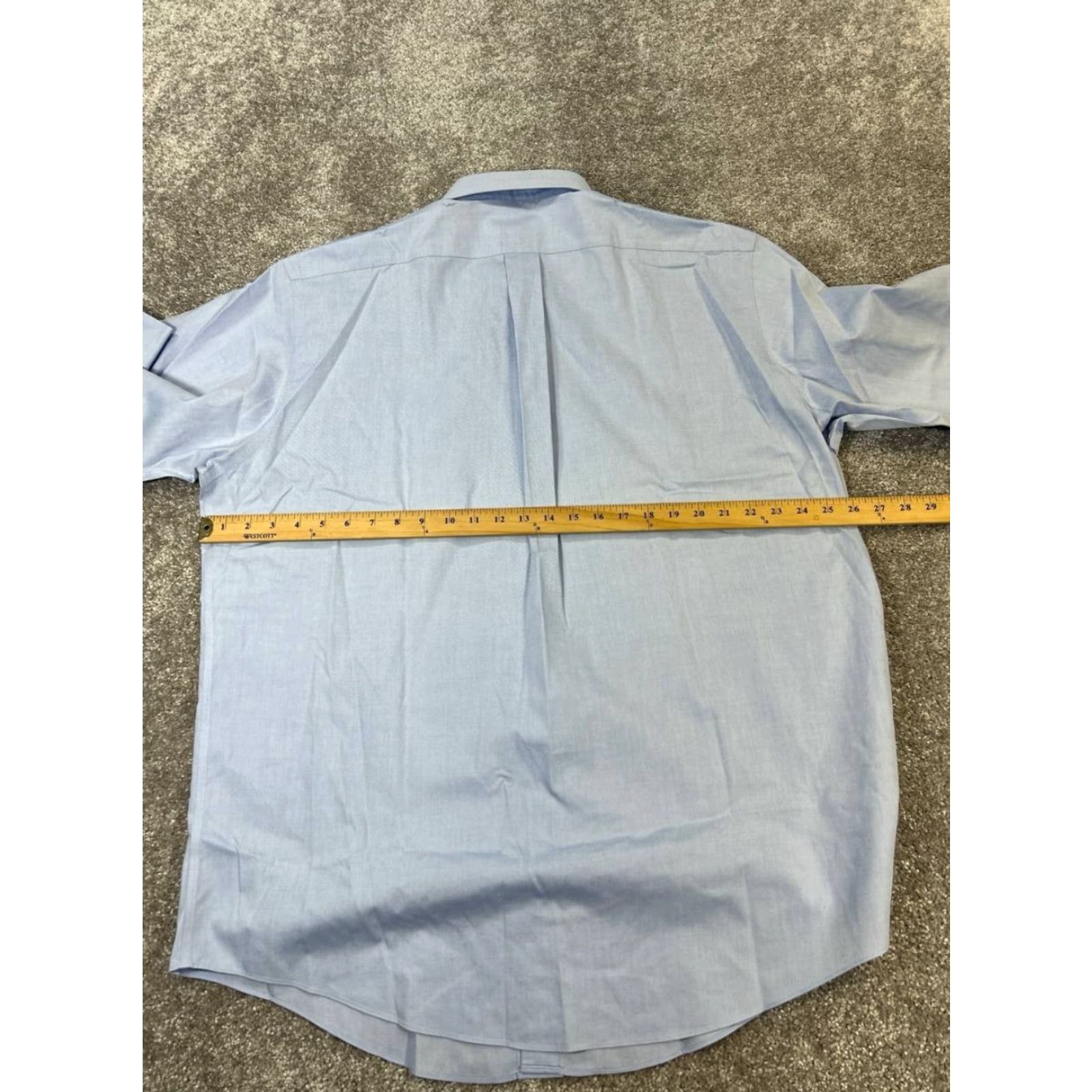 Brooks Brothers Brooks Brothers Dress Shirt Mens 17.5 Blue Cotton Button Up Shirt Size 48R - 5 Thumbnail