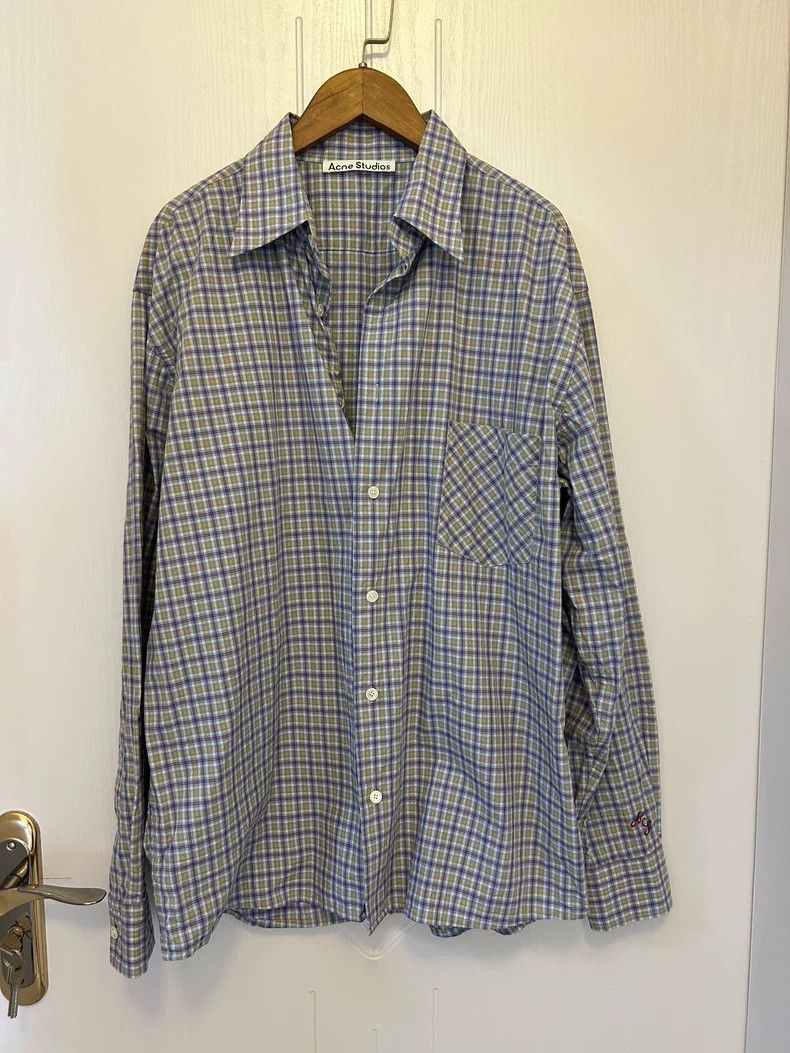 Acne Studios blue plaid shirt