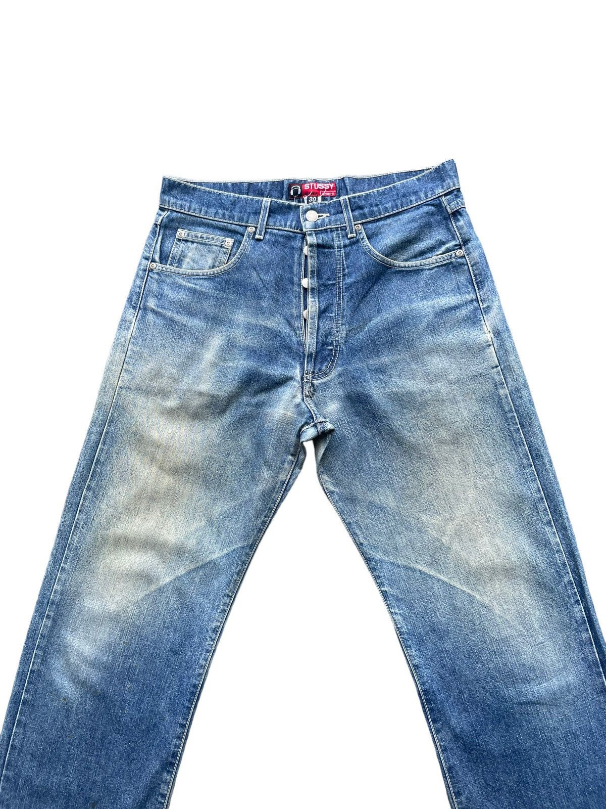 Stussy Vintage Stussy Works Distresed Denim Size US 33 - 3 Thumbnail