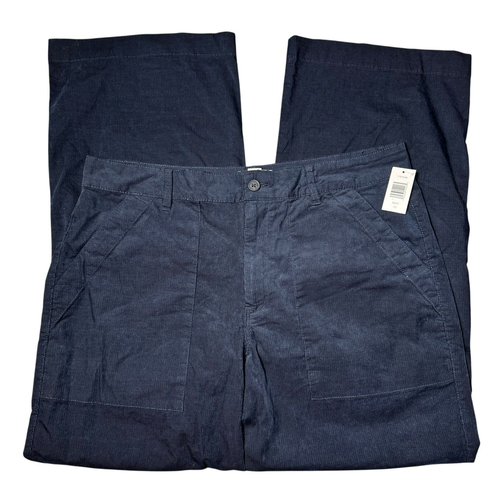 Other NWT New Weatherproof Vintage Navy Wide Leg Stretch Corduroy Size 34" / US 12 / IT 48 - 3 Thumbnail