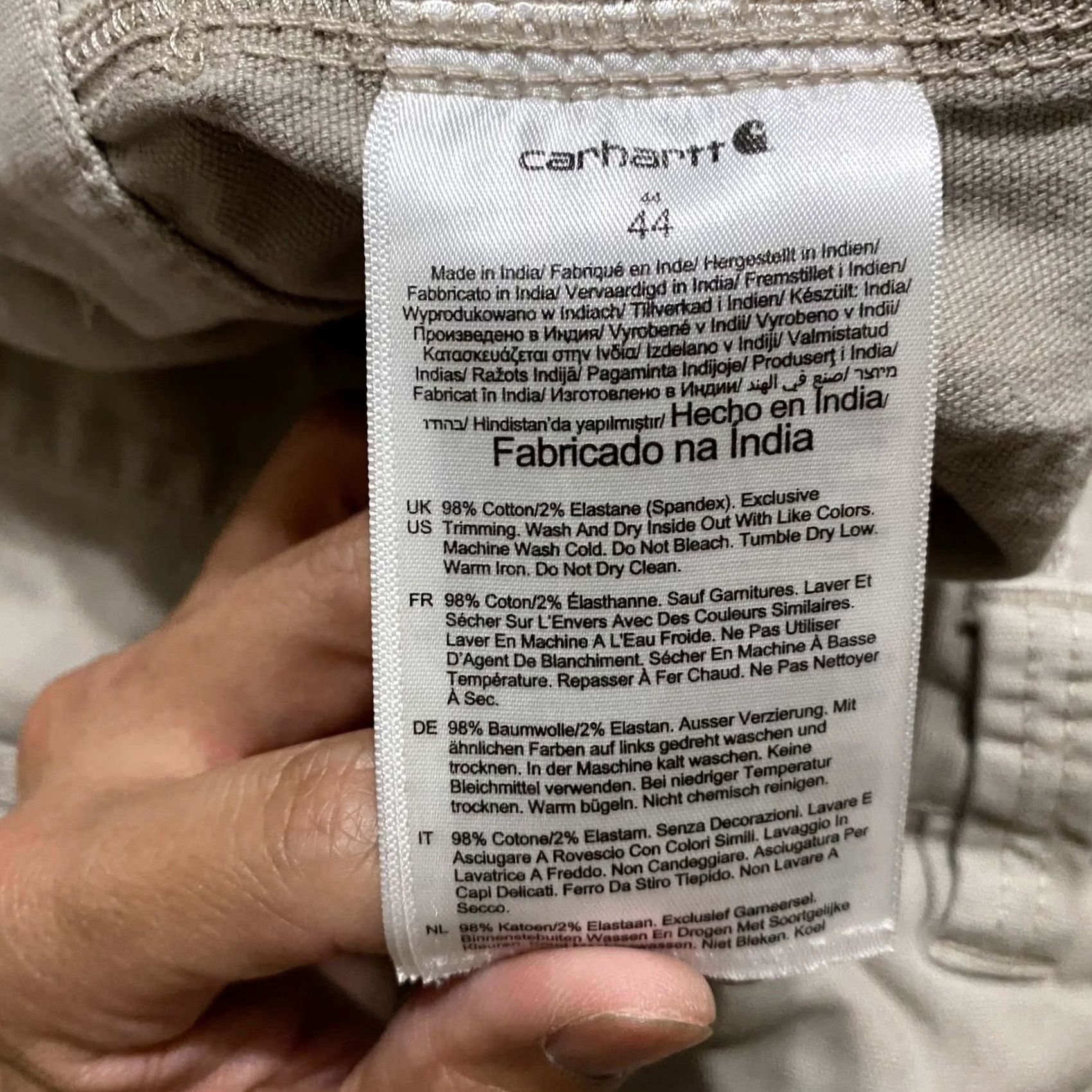 Carhartt Carhartt Mens 40 Shorts Beige Relaxed Fit Utility Carpenter Work Inseam 10" Cotton Spandex 5-Pocket Chino Casual Mens Size US 44 / EU 60 - 5 Thumbnail