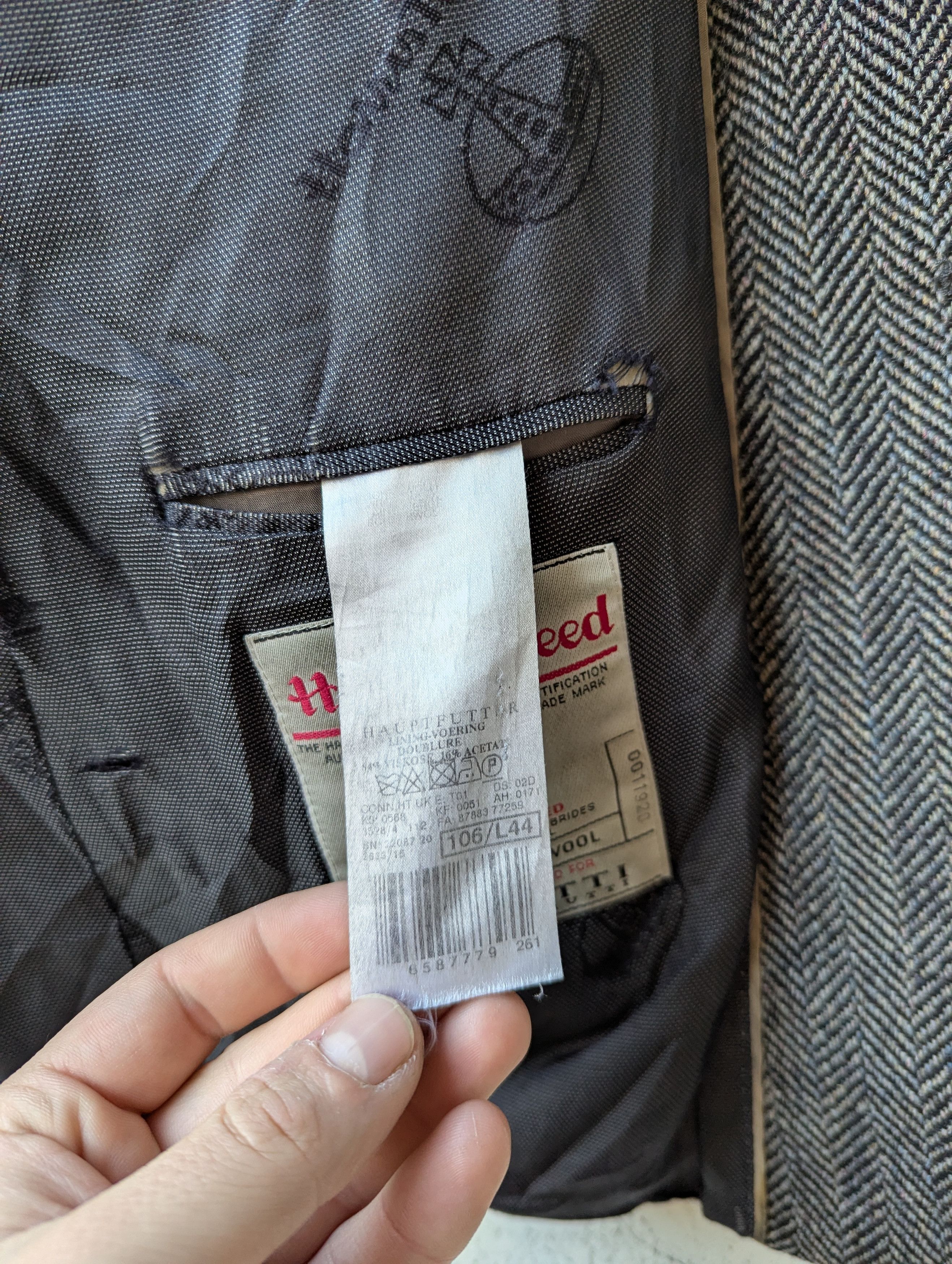Harris Tweed Harris Tweed x Mario Barutti Vintage Blazer Pure Wool Gray Size 44L - 15 Thumbnail