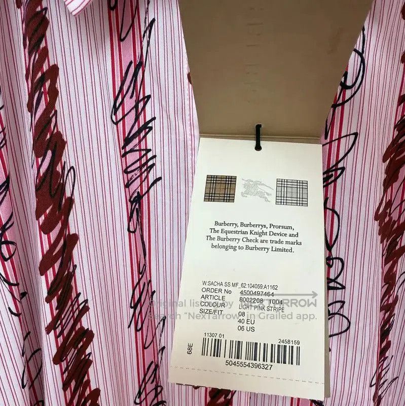 Burberry Burberry Pink Printed Cotton Short Sleeve Dress. Size M / US 6-8 / IT 42-44 - 8 Thumbnail