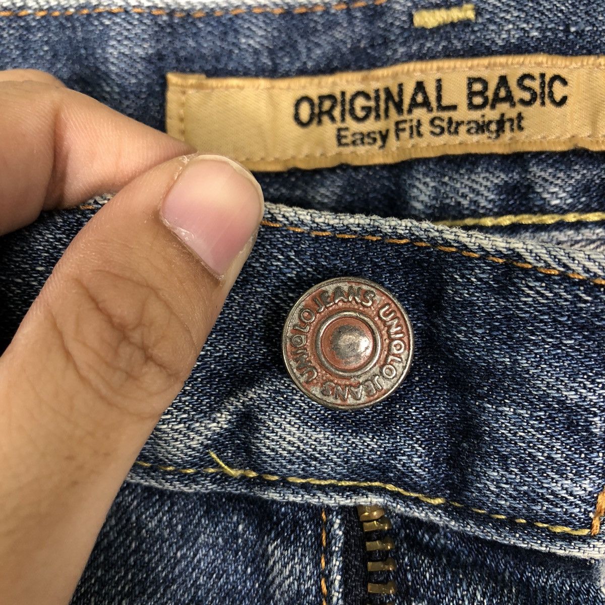 Japanese Brand 🔥90’s Vintage Distressed Denim Jeans Basic Straight S-003 Size US 34 / EU 50 - 12 Thumbnail