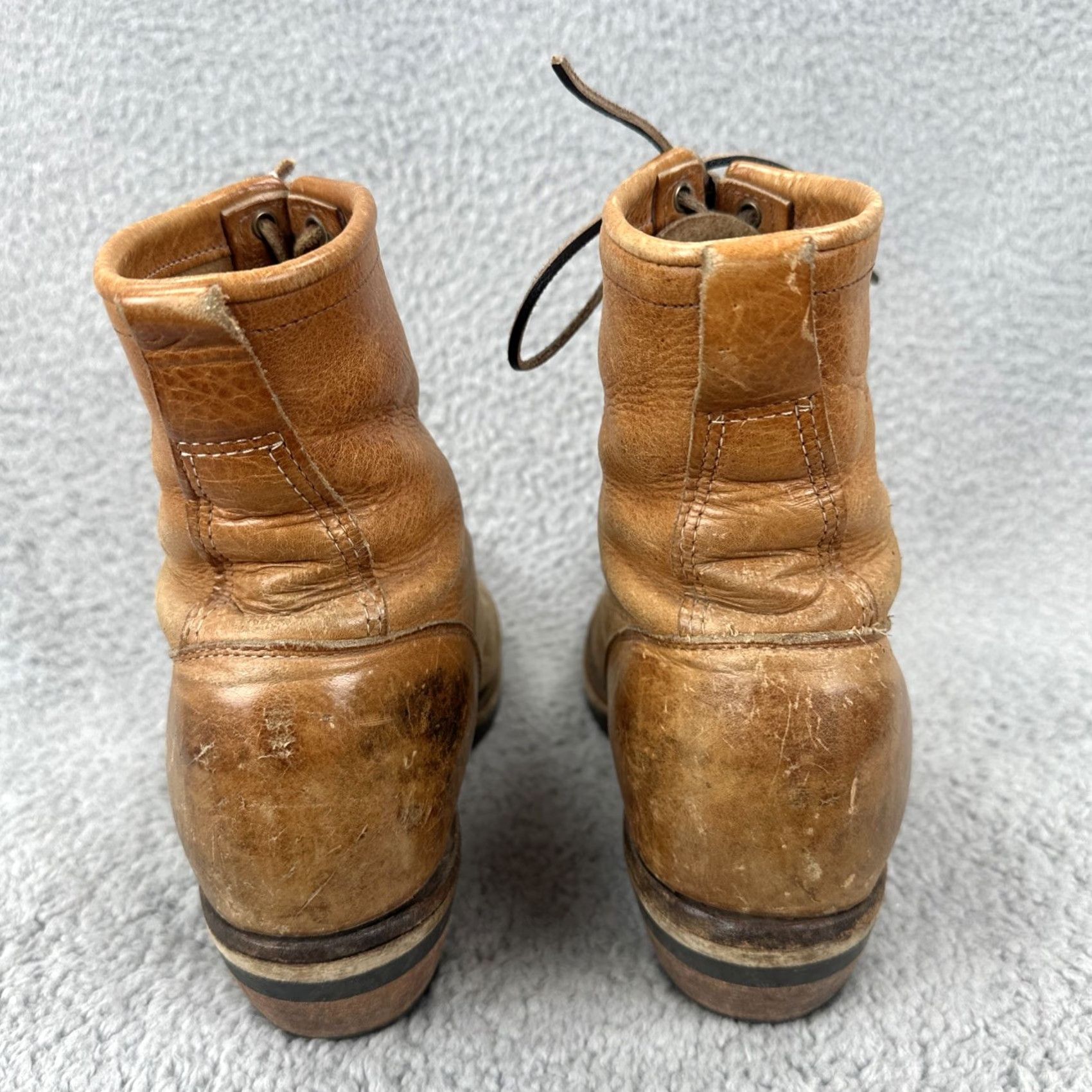 Chippewa VINTAGE Chippewa Men’s Boot Leather Brown 10 1/2 D 333S1 21006 4-97 Combat Logger Shoes/Boots Mens Size US 11 / EU 44 - 4 Thumbnail