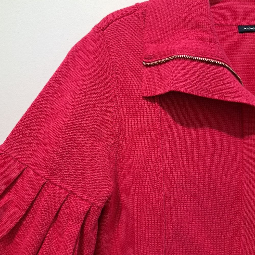 Magaschoni Magaschoni Barbiecore Full Zip Knit Top Cardigan Ruffled Sle Size M / US 6-8 / IT 42-44 - 12 Thumbnail