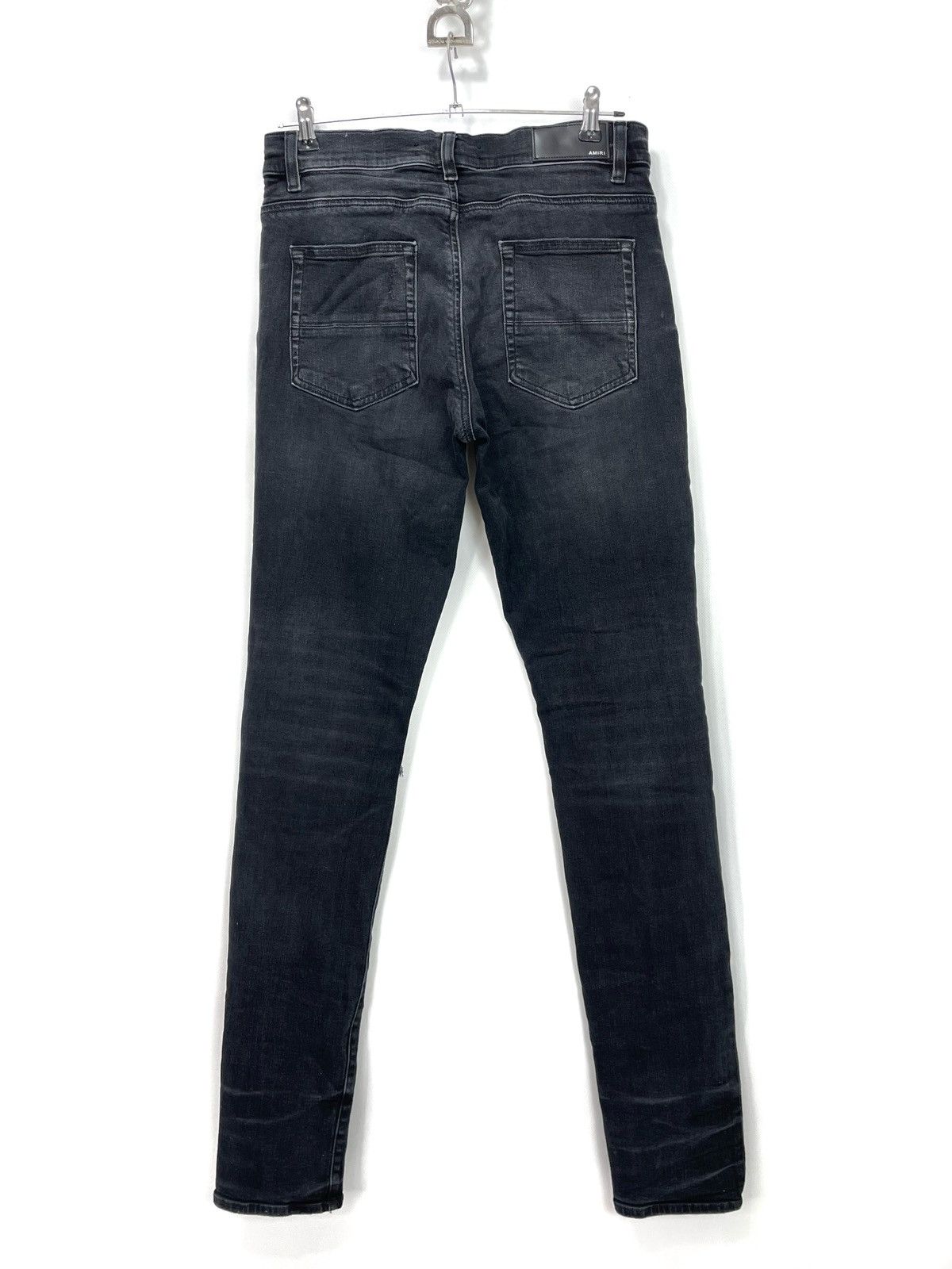 Amiri AMIRI MX1 Leather Patch Distressed Jeans – Size 32 Size US 32 / EU 48 - 5 Thumbnail