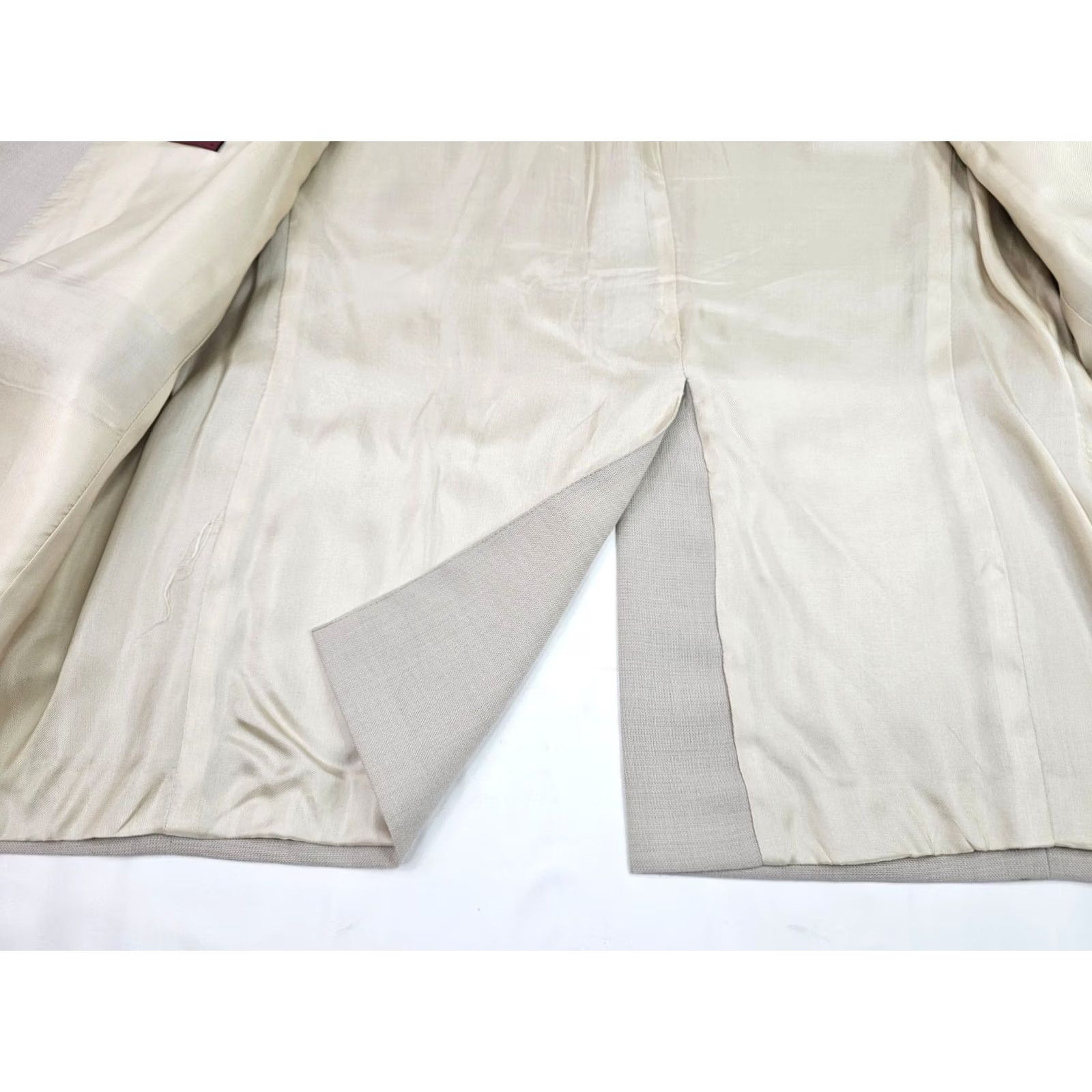 Vintage VINTAGE Wall Street Collection Blazer Coat Worsted Wool Dacron Ivory Cream 44R Men Regular Chest 46" Navy?? Size 44R - 3 Thumbnail