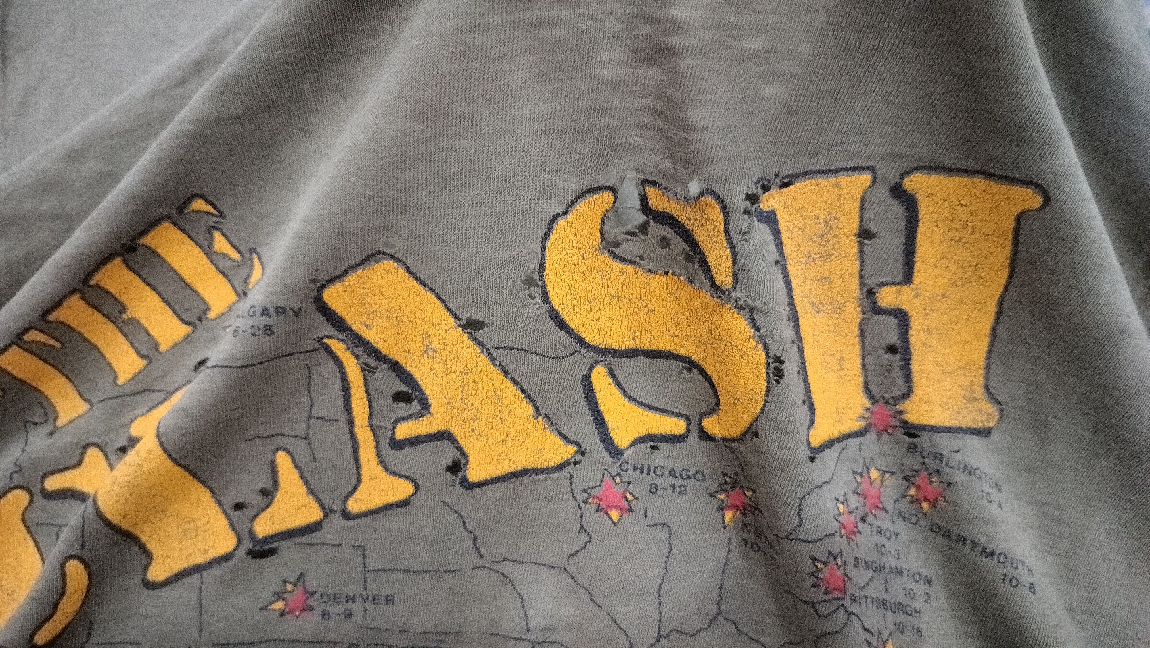 Vintage Vtg 80s Distressed paper thin Punk The Clash American war Size US L / EU 52-54 / 3 - 8 Thumbnail