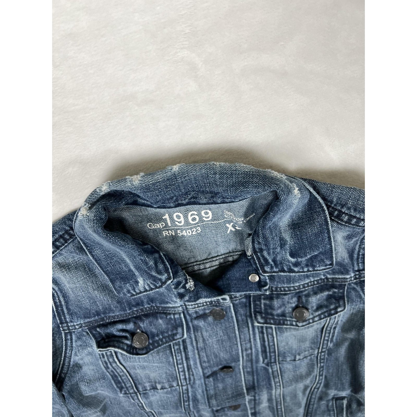 Gap Gap 1969 Jean Jacket Womens XS Blue Denim Trucker Button Fro Size XS / US 0-2 / IT 36-38 - 3 Thumbnail