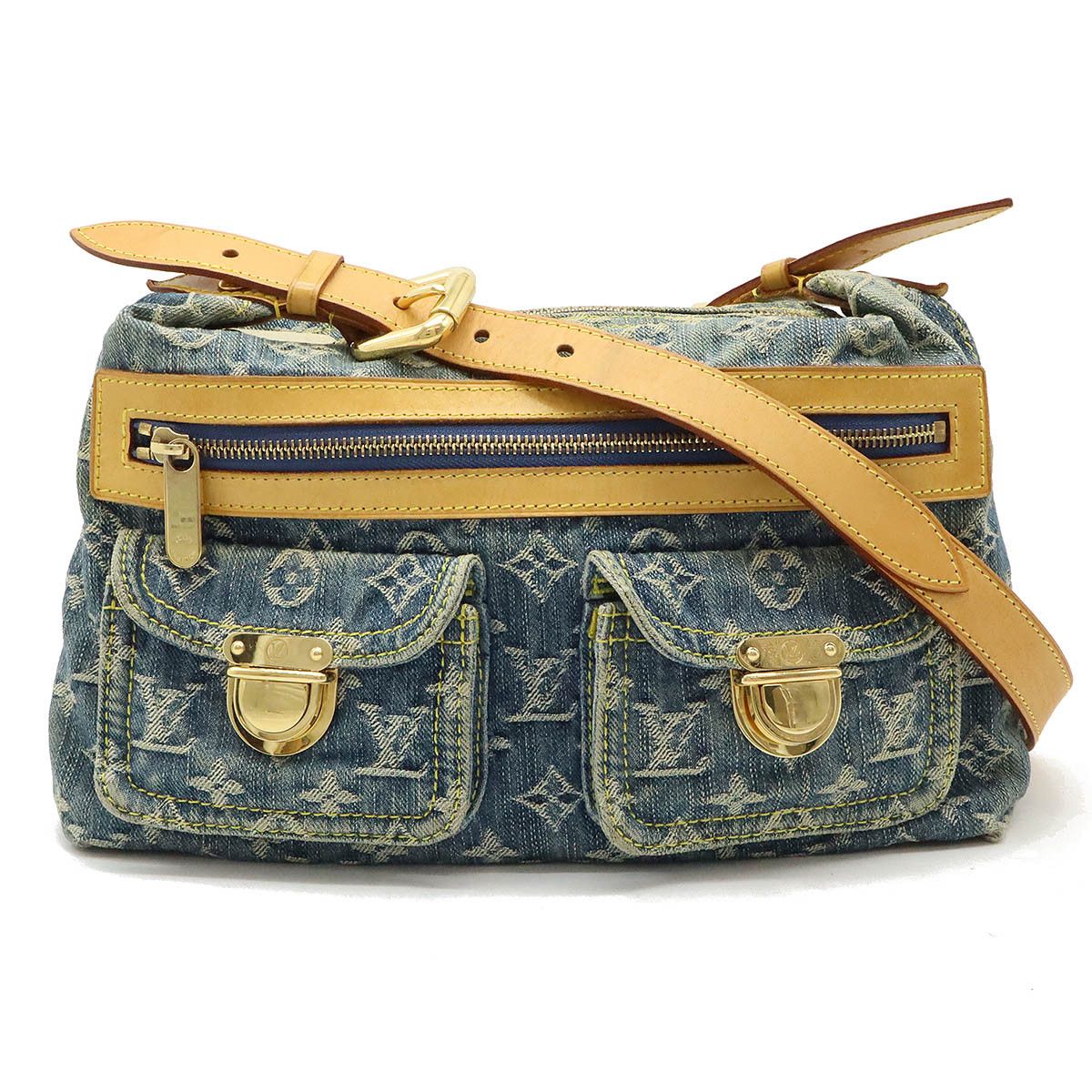 Louis Vuitton Louis Vuitton Baggy Pm Monogram 2Way Shoulder Bag Denim Shoulder Bag M95049 in Blue, Women's