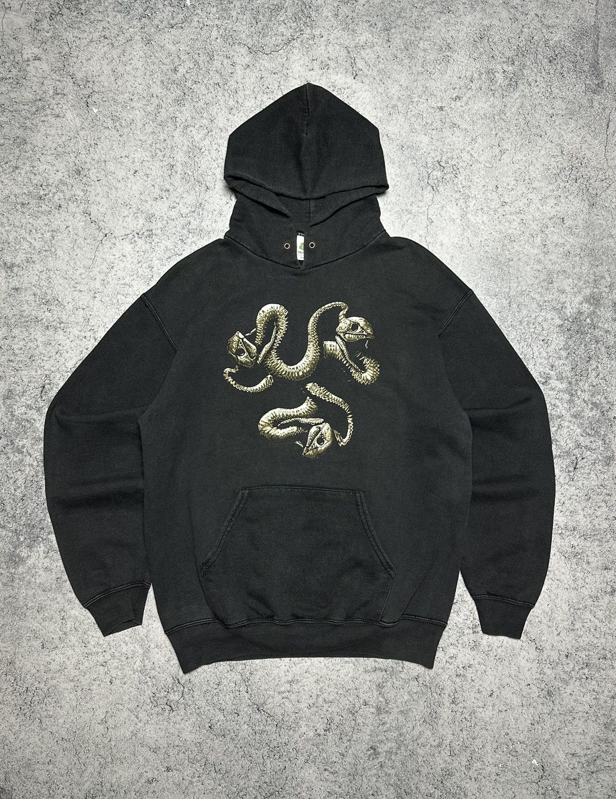 Vintage Meshuggah Catch 33 Snake Faded Metal Band Hoodie