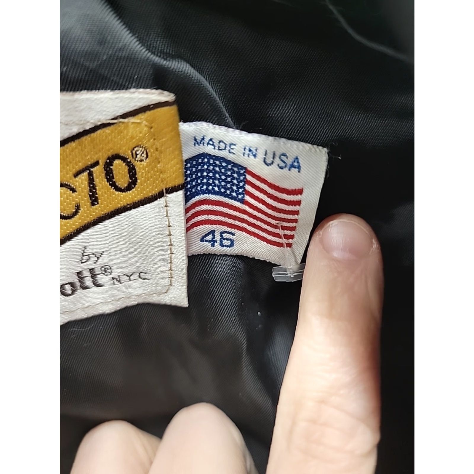 Schott VINTAGE Schott Perfecto Mens Jacket Black USA 46 Leather Motorcycle - 36? Size US S / EU 44-46 / 1 - 4 Thumbnail