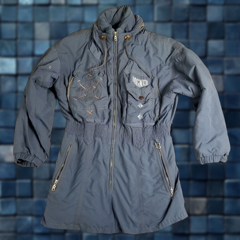 Bogner VINTAGE Bogner Ski Jacket Western Embroidered Parka Coat Large L Blue Men Jacket 90s Western Theme Mens Size US L / EU 52-54 / 3 - 1 Thumbnail
