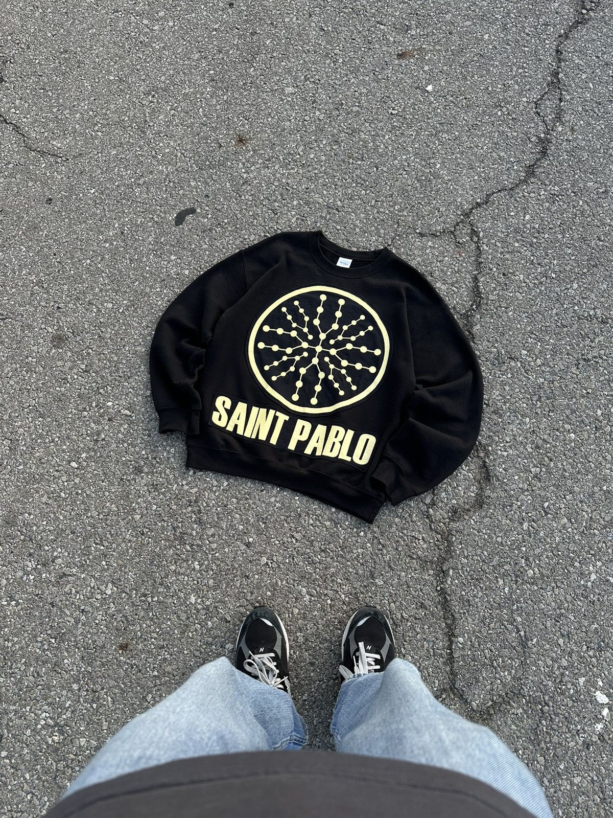 image of Saint Pablo Kanye West Sweatshirt in Black, Men's (Size Medium)