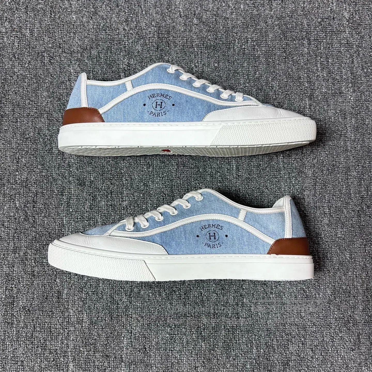 Hermes Hermes Denim Canvas Sports Shoes Blue| Size US 11 / EU 44 - 2 Thumbnail