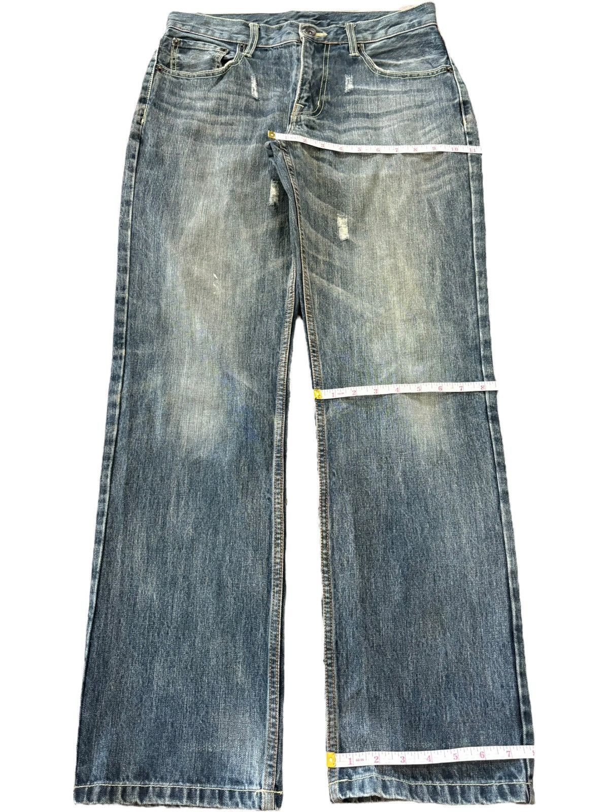 Uniqlo Vintage Japanese Brand Mud Wash Distressed Jeans Size US 31 - 8 Thumbnail