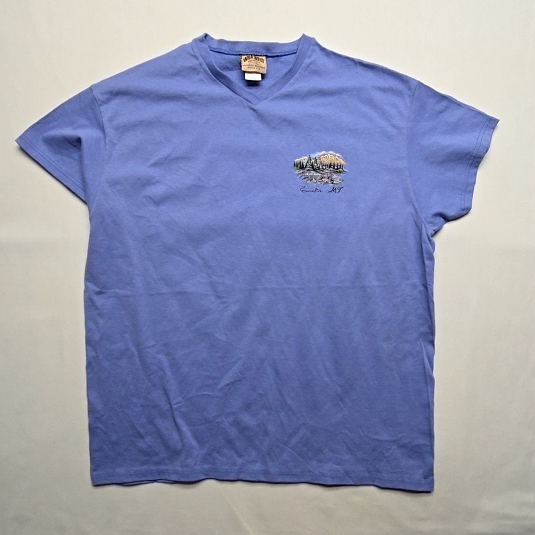 Vintage Vintage Eureka Montana Shirt Women's XL Blue Graphic Tee 90s Size XL / US 12-14 / IT 48-50 - 1 Thumbnail