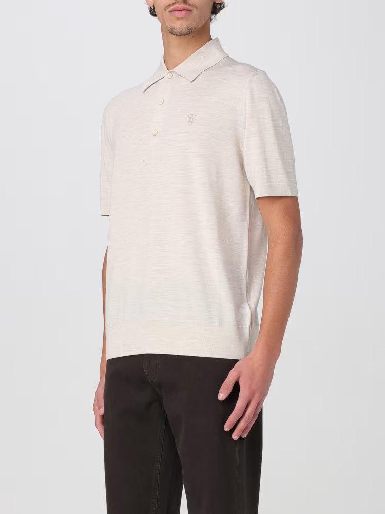 Burberry o1mle0326 Wool Polo Shirt in Neutrals Size US L / EU 52-54 / 3 - 4 Thumbnail