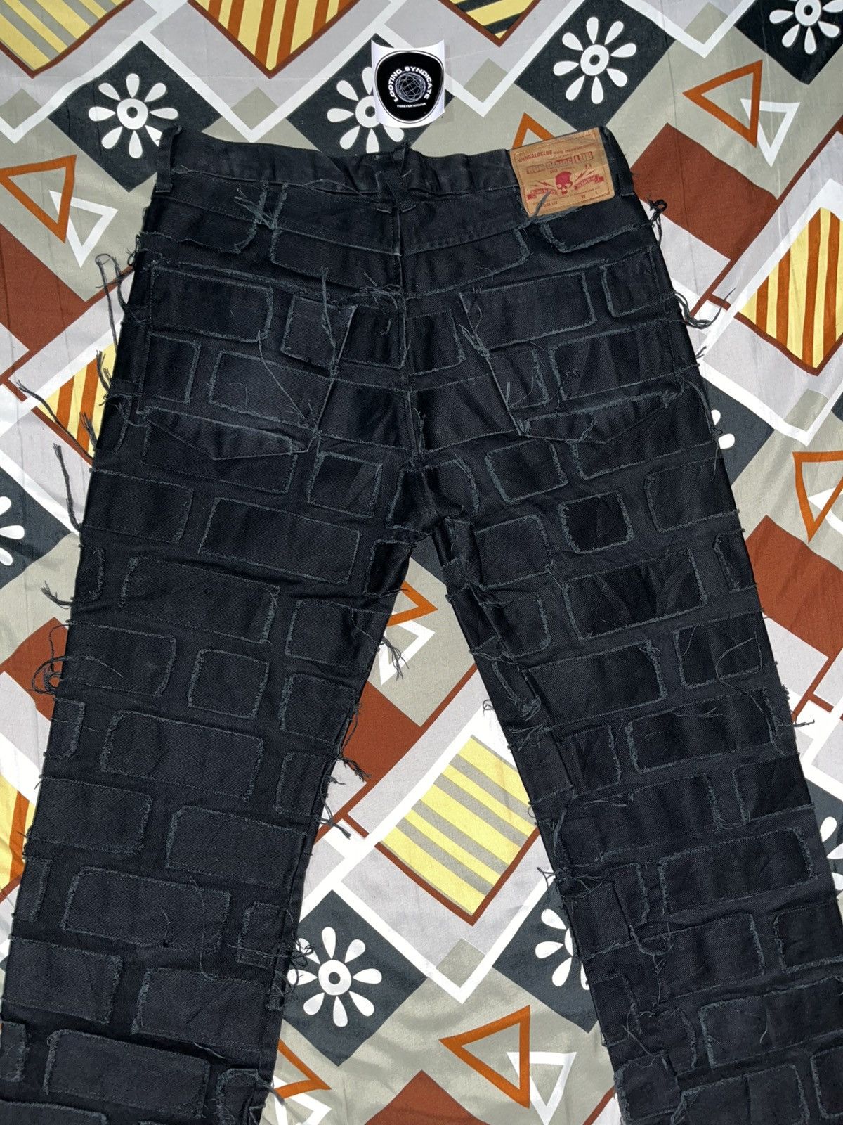 If Six Was Nine × Japanese Brand × Le Grande Bleu (L.G.B.) 🔥Rare Hundred Club Destroy Anarchy Crush Patch Denim Pants Size US 30 / EU 46 - 7 Thumbnail