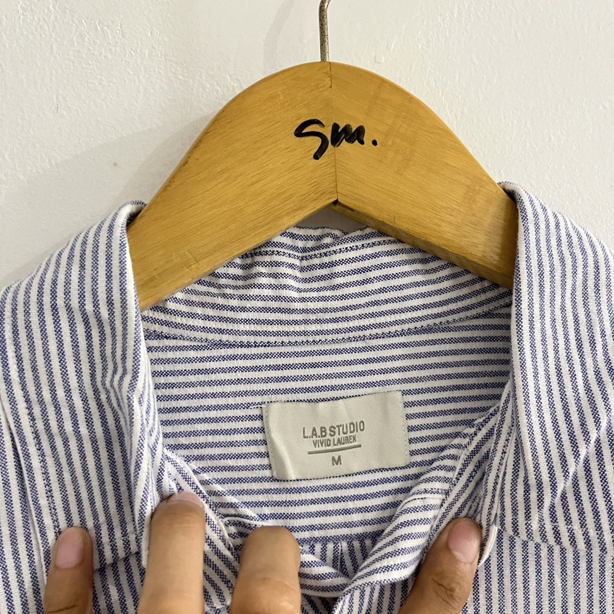 Japanese Brand Lab Studio - Striped cityboy Oversized Shirt Size US M / EU 48-50 / 2 - 4 Thumbnail