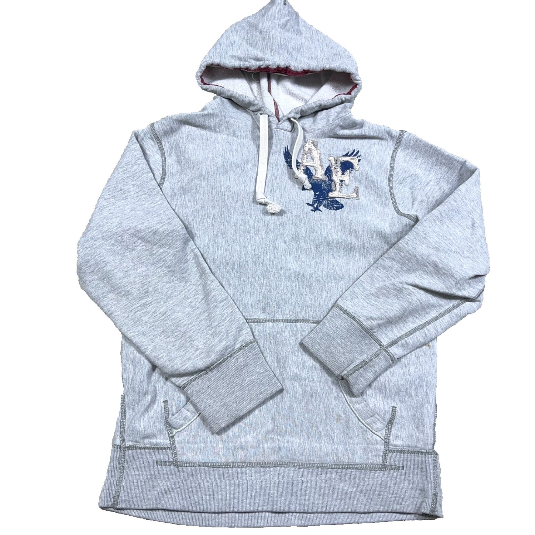 American Eagle Outfitters Vintage American Eagle Outfitters Hoodie Men L Gray Sweatshirt 2000s Heather Bird Logo Embroidered Hooded Graphic Print Size US L / EU 52-54 / 3 - 2 Thumbnail