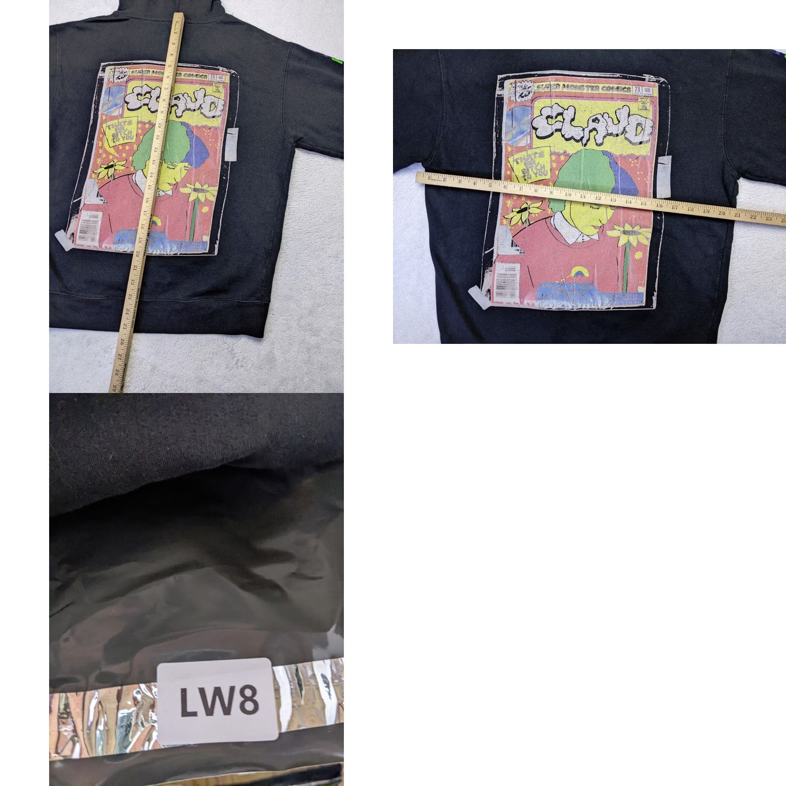 Vintage Independent Super Monster Claud Mens M Black Band Hoodie Kangaroo Pullover Size US M / EU 48-50 / 2 - 8 Thumbnail