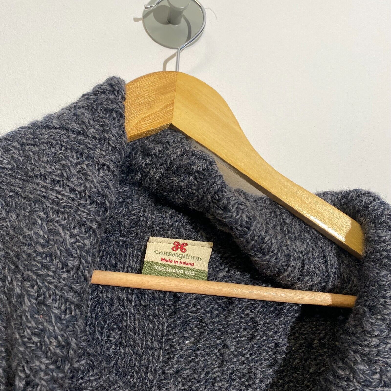 Vintage Vintage Women's Gray Wool Size S Cableknit Y2K Turtleneck Size US S / EU 44-46 / 1 - 2 Thumbnail