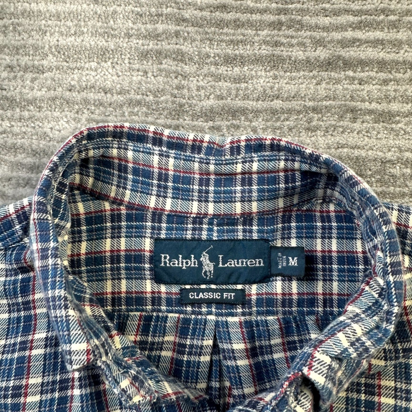 Ralph Lauren Ralph Lauren Shirt Mens Medium Blue Pony Flannel Button-Up Classic Fit Plaid Casual Cotton Polyester Button-Down Collar Spring Fall Summer Winter Size US M / EU 48-50 / 2 - 7 Thumbnail