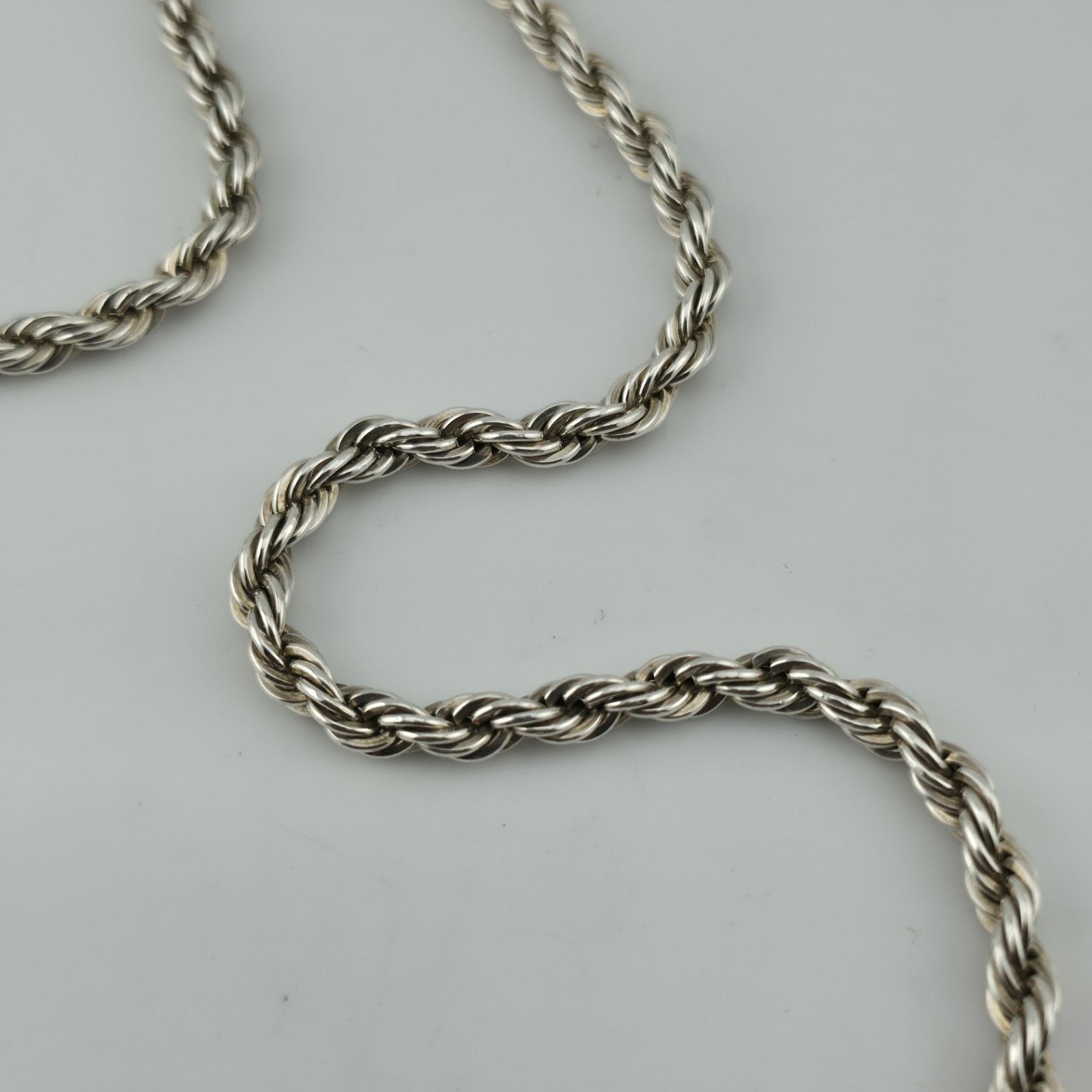 Other Sterling Silver 925 Rope Chain Necklace 24” 47g Heavy Twist Size ONE SIZE - 6 Thumbnail