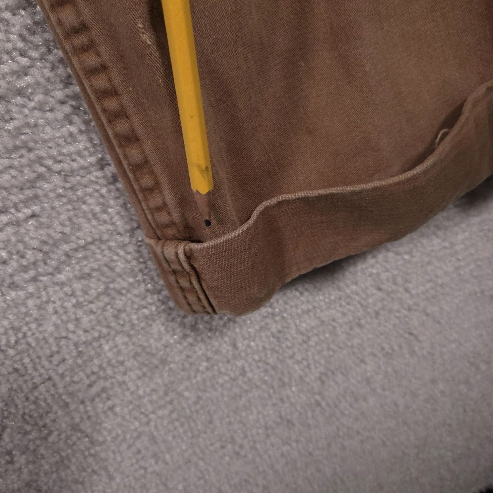 Vintage L.L.Bean Cargo Pants Mens 32x30 Brown Elastic Waist Utility Casual Workwear Pants Mens Brown Cargo Straight Leg Front Zip Button Closure Pockets 32x30 Size US 32 / EU 48 - 7 Thumbnail