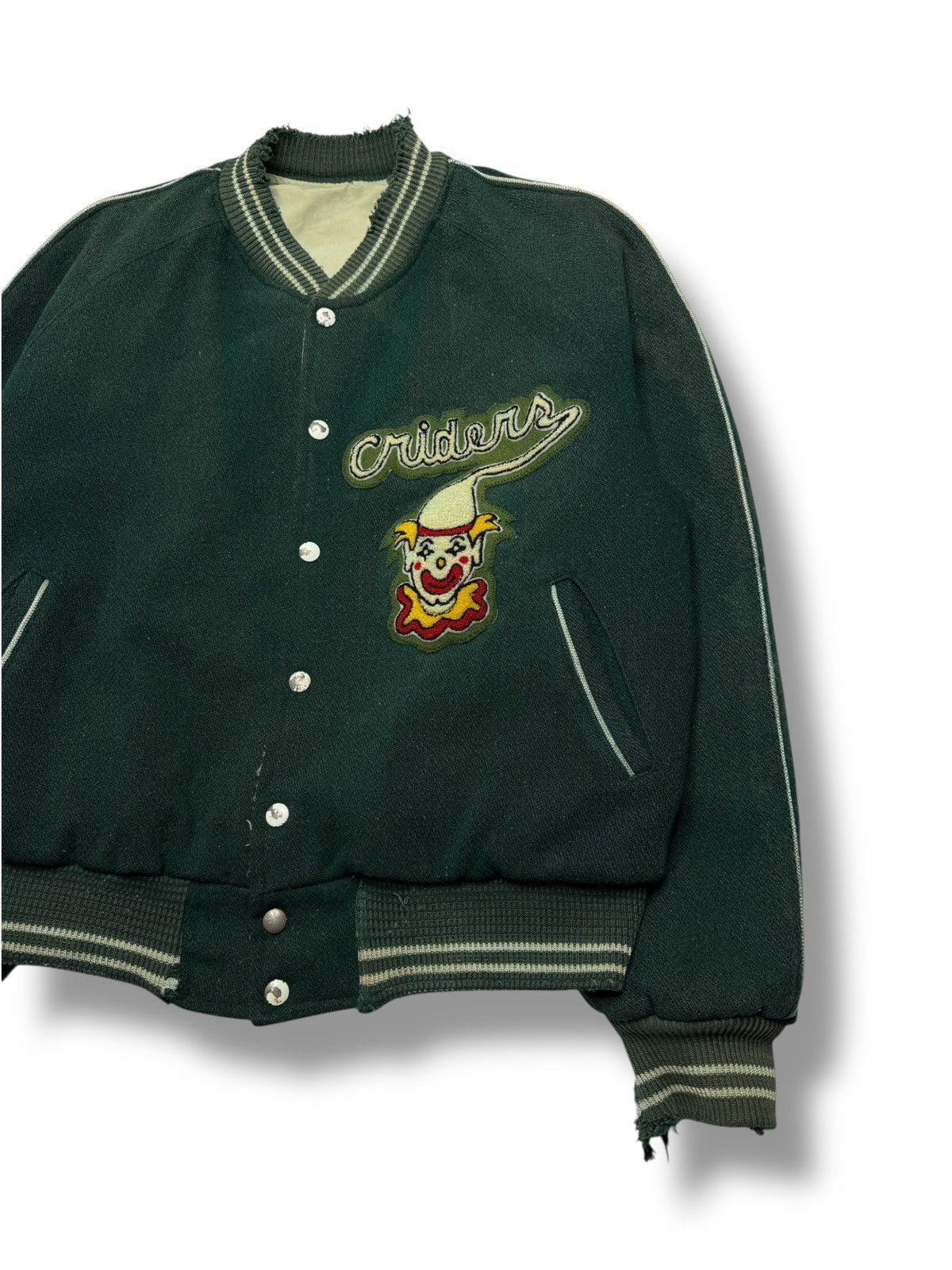 Vintage Vintage 1950’s Wool Criders Clowns Varsity Letterman Jacket Size US L / EU 52-54 / 3 - 3 Thumbnail
